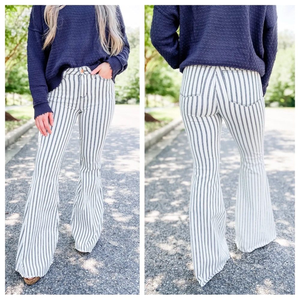 Striped Flare Jeans